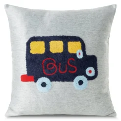 Poszewka 45x45 granatowy bus