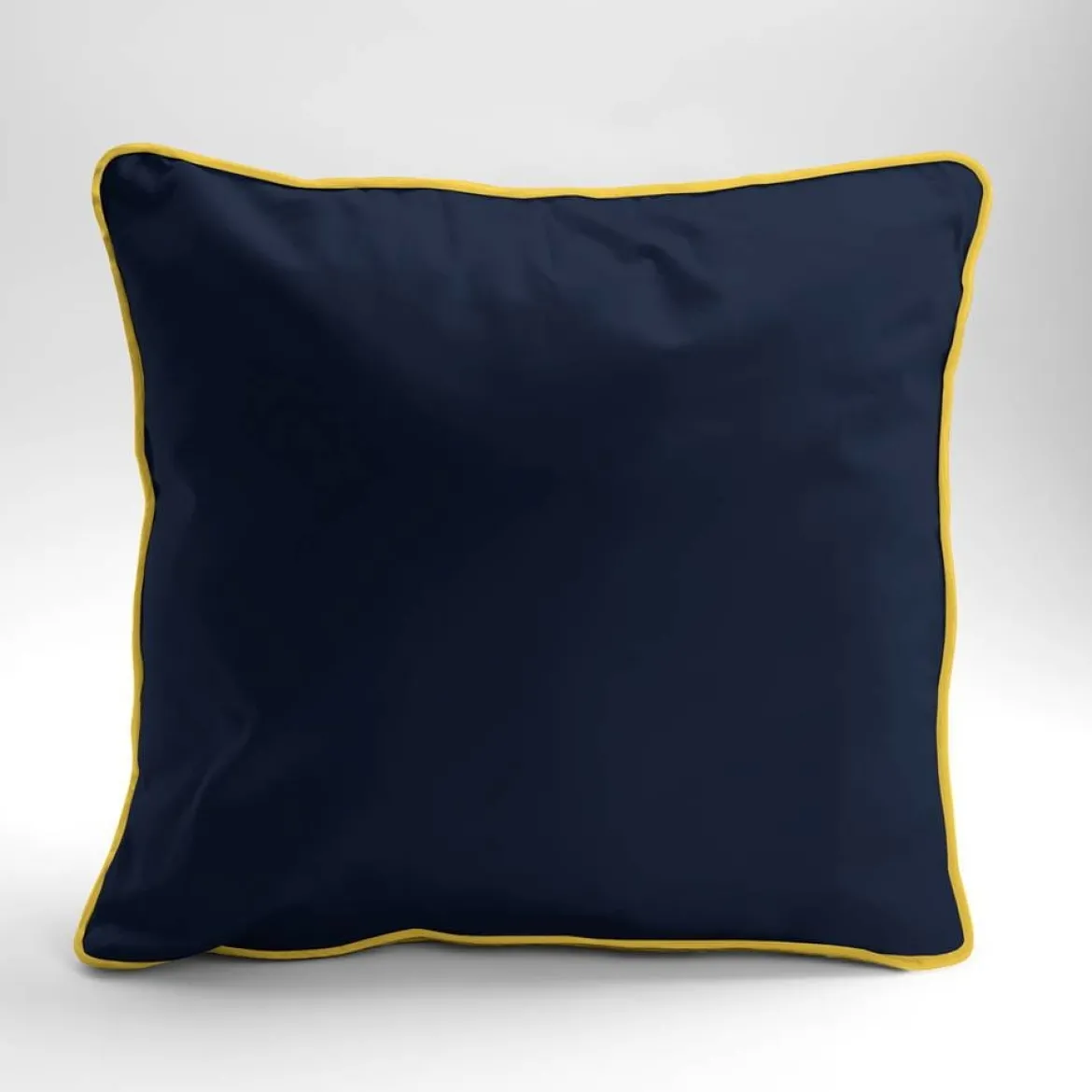 Poszewka z makosatyny 40x40 granatowa z lamówką