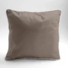 Poszewka z makosatyny 40x40 taupe z lamówką