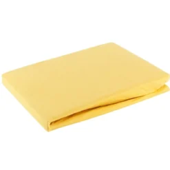 Prześcieradło D91 200x220 jersey z gumką w kolorze musztardowym