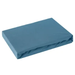 Prześcieradło D91 200x220 jersey z gumką w kolorze niebieskim
