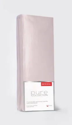 Prześcieradło Pure 220x200 satynowe z gumką w kolorze pudrowo różowym