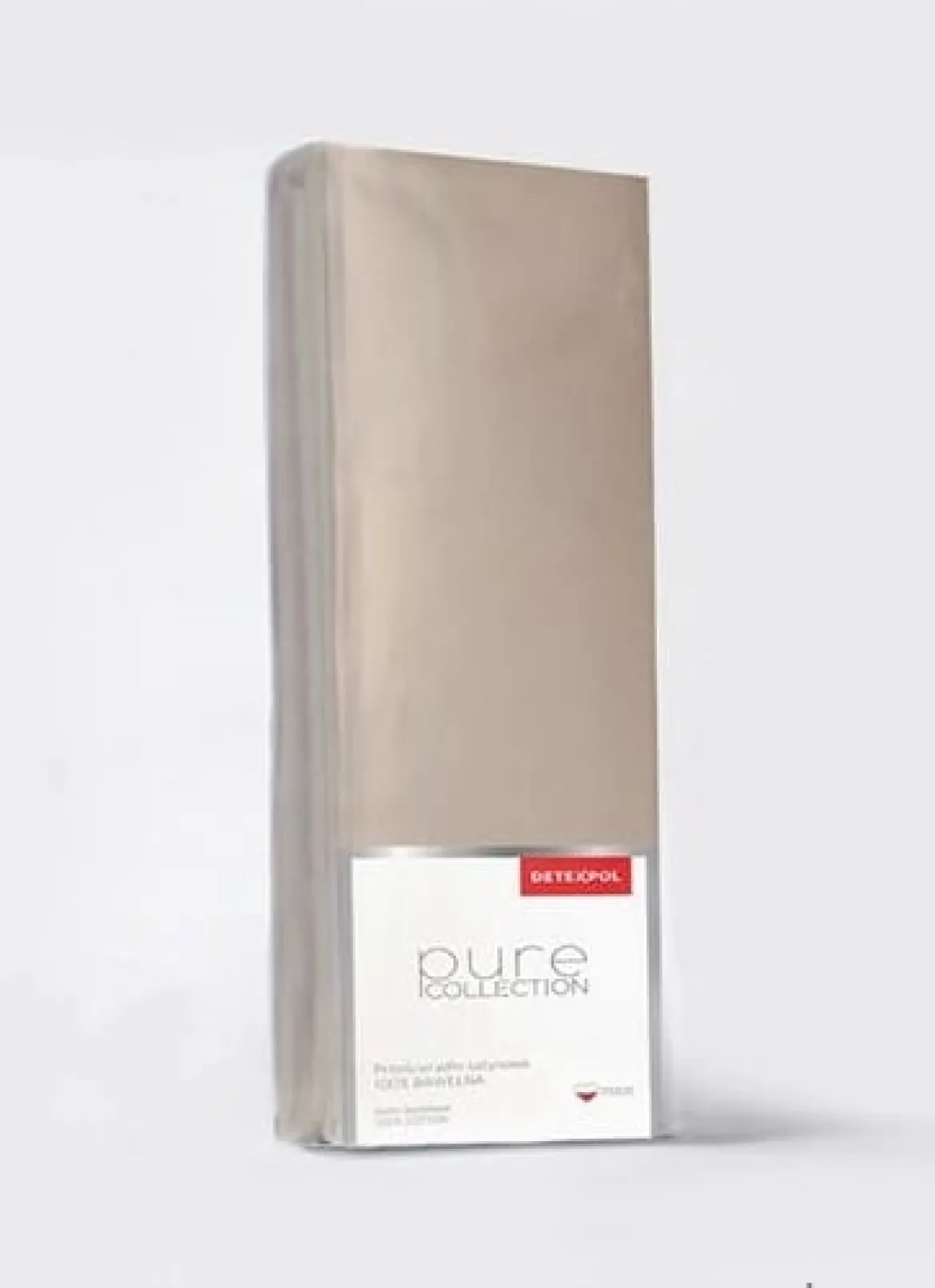 Prześcieradło Pure 220x200 satynowe z gumką w kolorze taupe