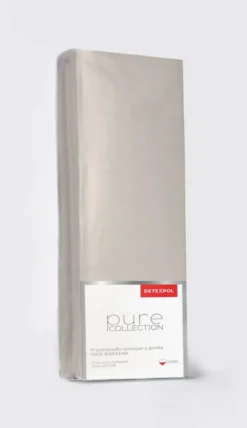 Prześcieradło Pure 180x200 satynowe z gumką w kolorze beżowym
