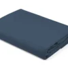 Prześcieradło Pure 160x200 satynowe z gumką w kolorze denim