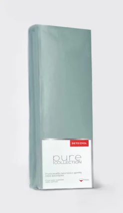 Prześcieradło Pure 160x200 satynowe z gumką w kolorze miętowym
