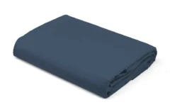 Prześcieradło Pure 140x200 satynowe z gumką w kolorze denim