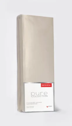 Prześcieradło Pure 140x200 satynowe z gumką w kolorze piaskowy beż