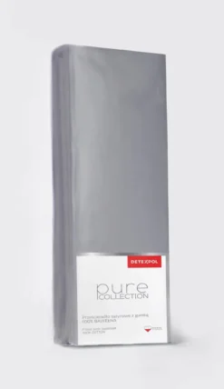 Prześcieradło Pure 120x200 satynowe z gumką w kolorze szarym