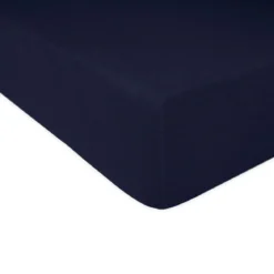 Prześcieradło 140x200 frotte z gumką w kolorze ciemno granatowym