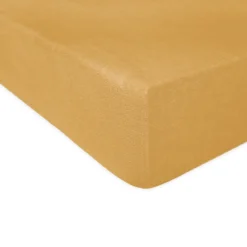 Prześcieradło 140x200 frotte z gumką w kolorze musztardowym