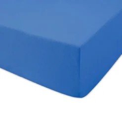 Prześcieradło 160x200 jersey z gumką w kolorze chabrowym