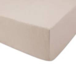 Prześcieradło 140x200 jersey z gumką w kolorze beżowym
