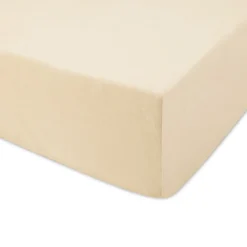 Prześcieradło 140x200 jersey z gumką w kolorze jasno beżowe