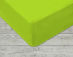 Prześcieradło 60x120 jersey z gumką w kolorze limonkowym