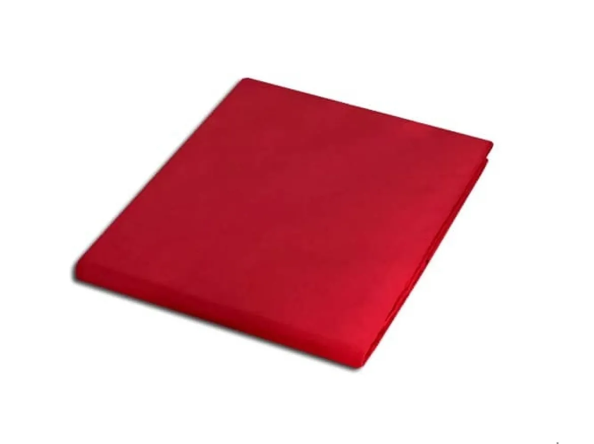Prześcieradło 200x220 satynowe w kolorze czerwonym