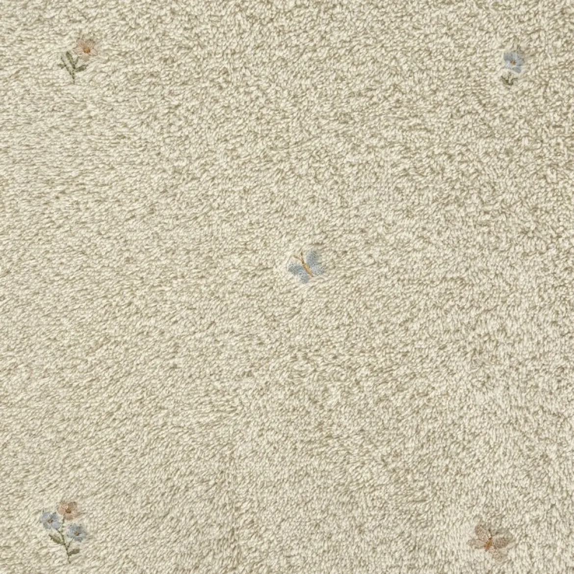 Ręcznik bawełniany beżowy 50x90 w kwiaty i motylki Bloom