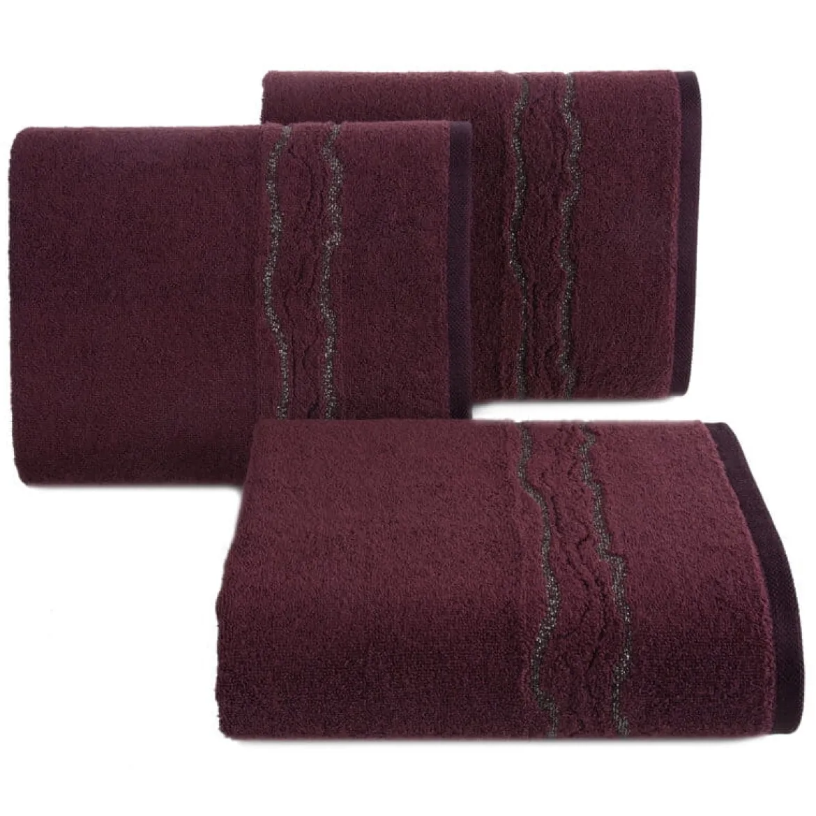 Ręcznik bawełniany bordowy 70x140 Karin