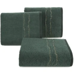 Ręcznik bawełniany ciemno zielony 50x90 Karin