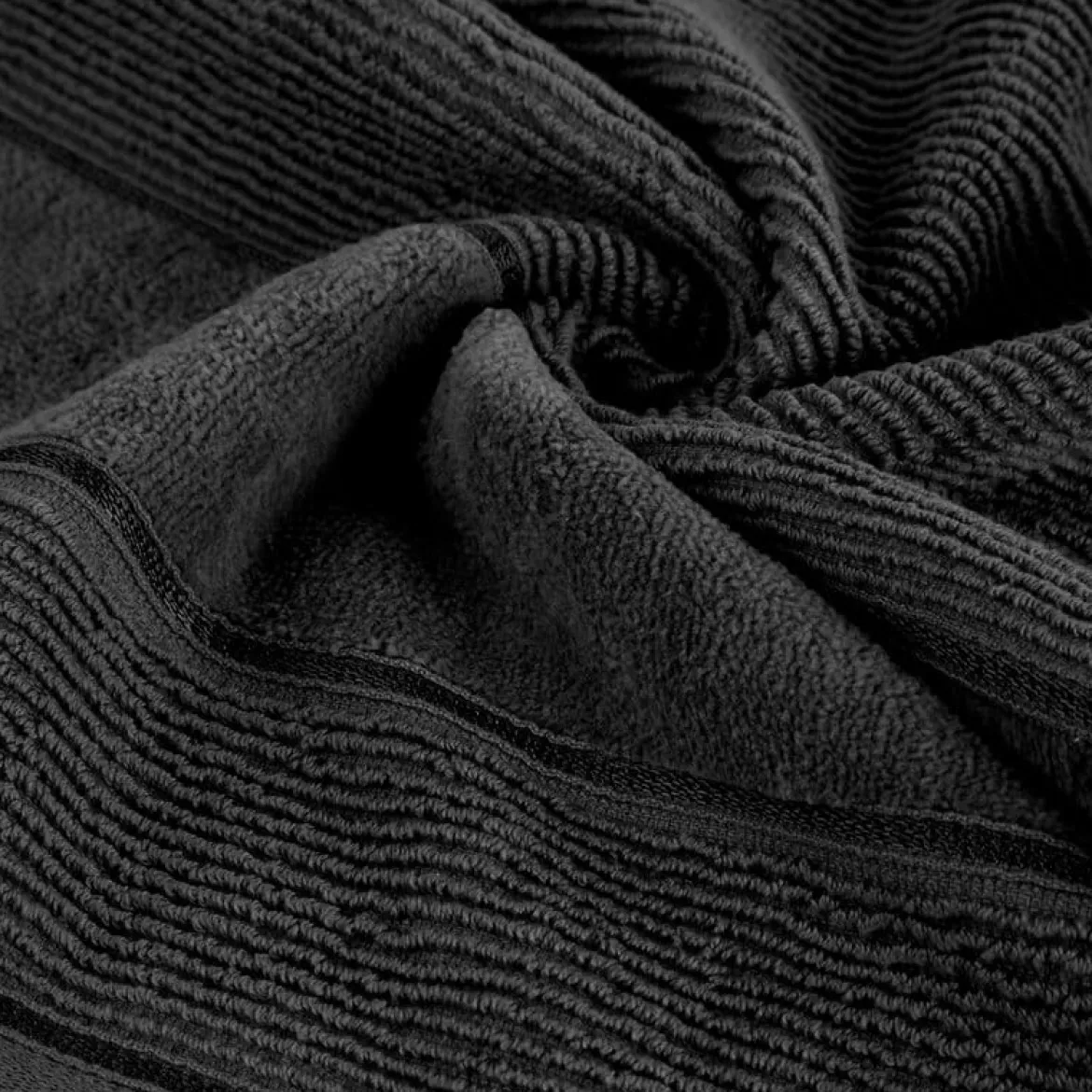 Ręcznik bawełniany czarny 70x140 Emma