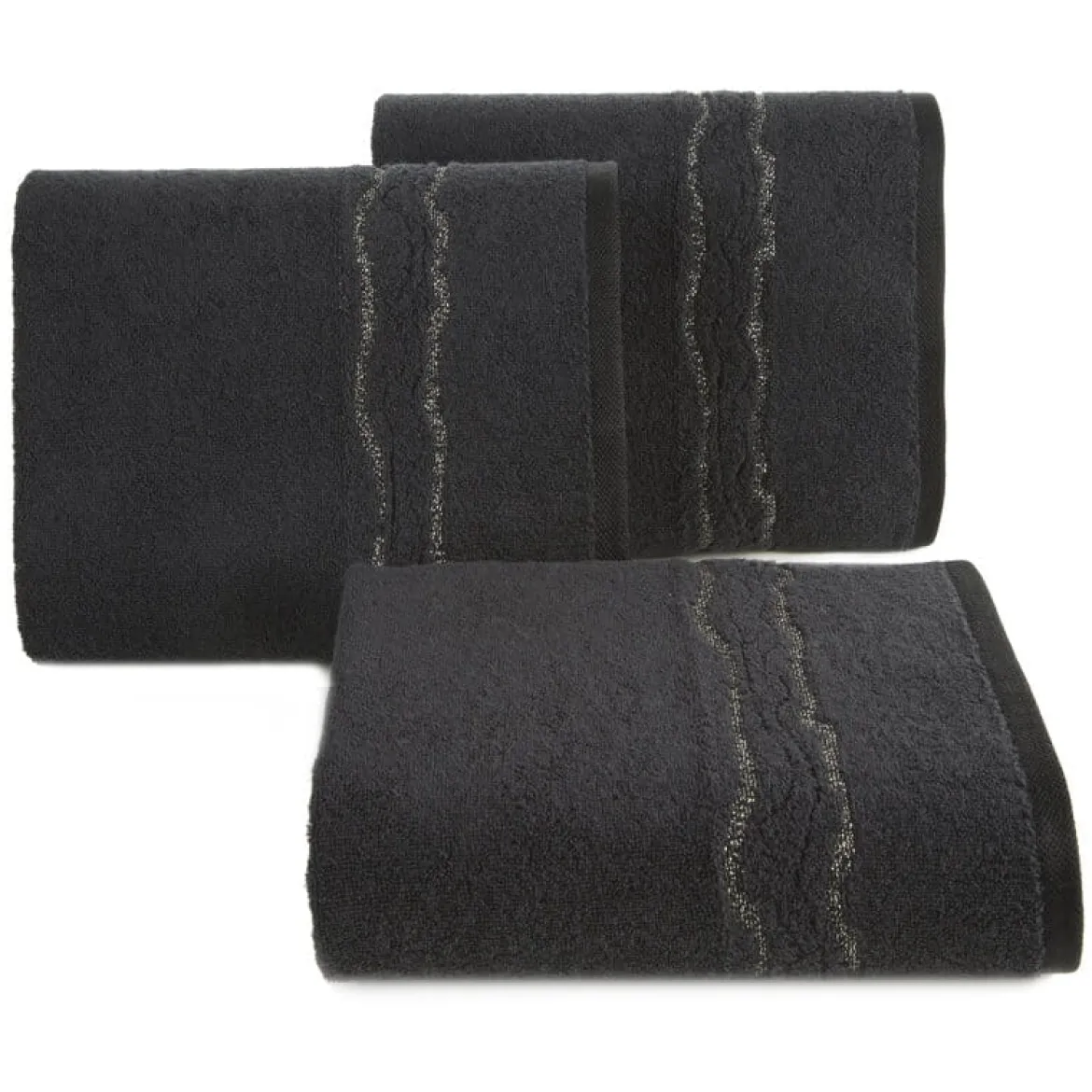 Ręcznik bawełniany czarny 70x140 Karin