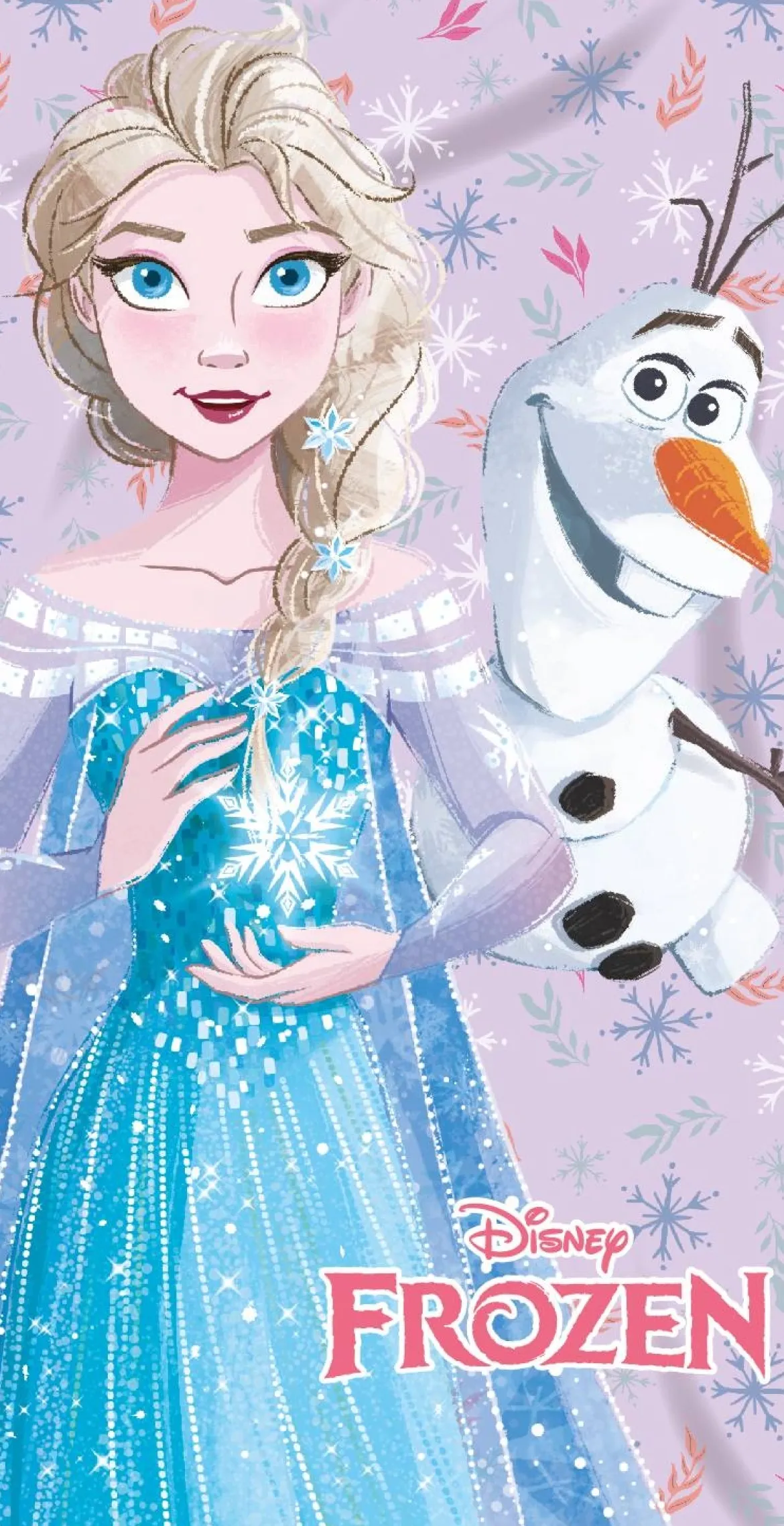 Ręcznik bawełniany dziecięcy licencyjny 70x140 Elsa Frozen
