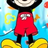 Ręcznik bawełniany dziecięcy licencyjny 70x140 Mickey Mouse