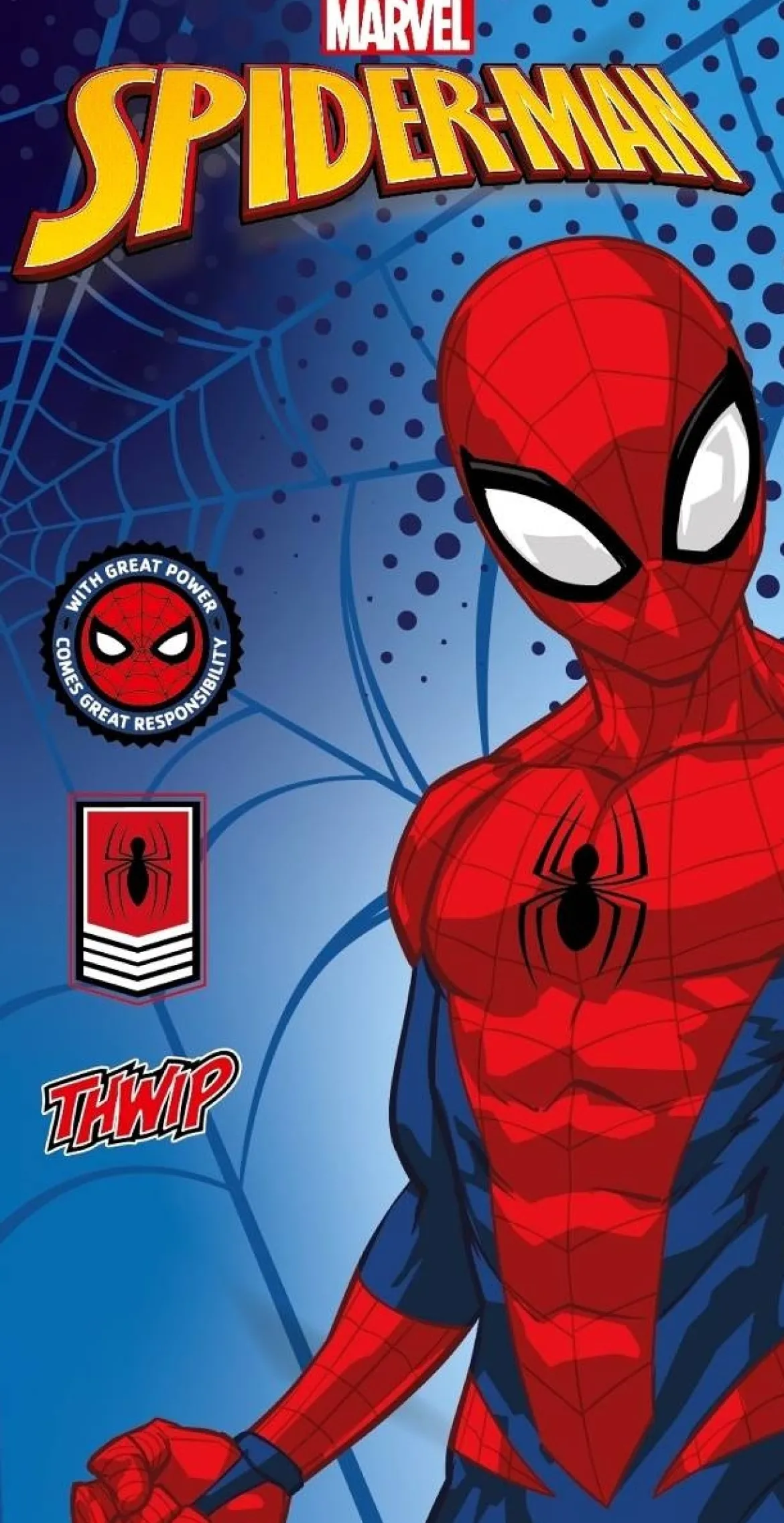 Ręcznik bawełniany dziecięcy licencyjny 70x140 Spider-Man