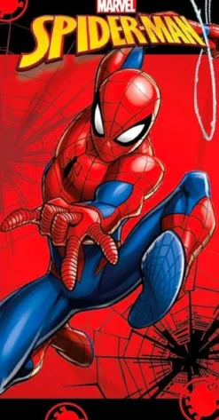 Ręcznik bawełniany dziecięcy licencyjny czerwony 70x140 Spider-Man