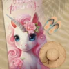 Ręcznik bawełniany dziecięcy plażowy 70x140 Różowy Jednorożec