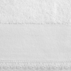 Ręcznik bawełniany Emi 30x50 biały z koronką