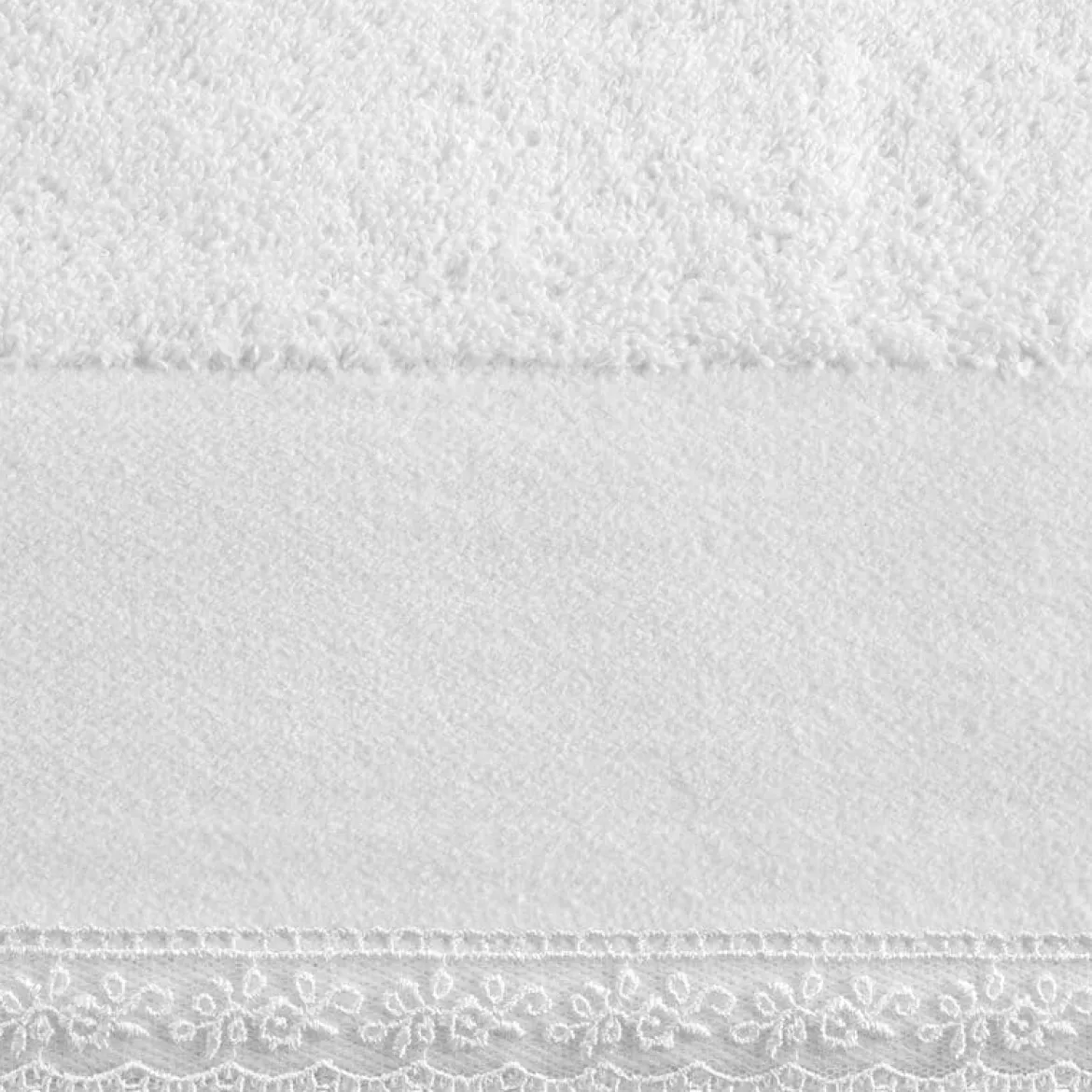 Ręcznik bawełniany Emi 30x50 biały z koronką