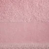 Ręcznik bawełniany Emi 50x90 różowy z koronką