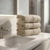Ręcznik bawełniany kąpielowy beżowy 70x140 Ada