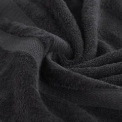 Ręcznik bawełniany kąpielowy czarny 70x140 Porto