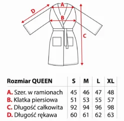 Szlafrok Damski różowy Rozmiar M