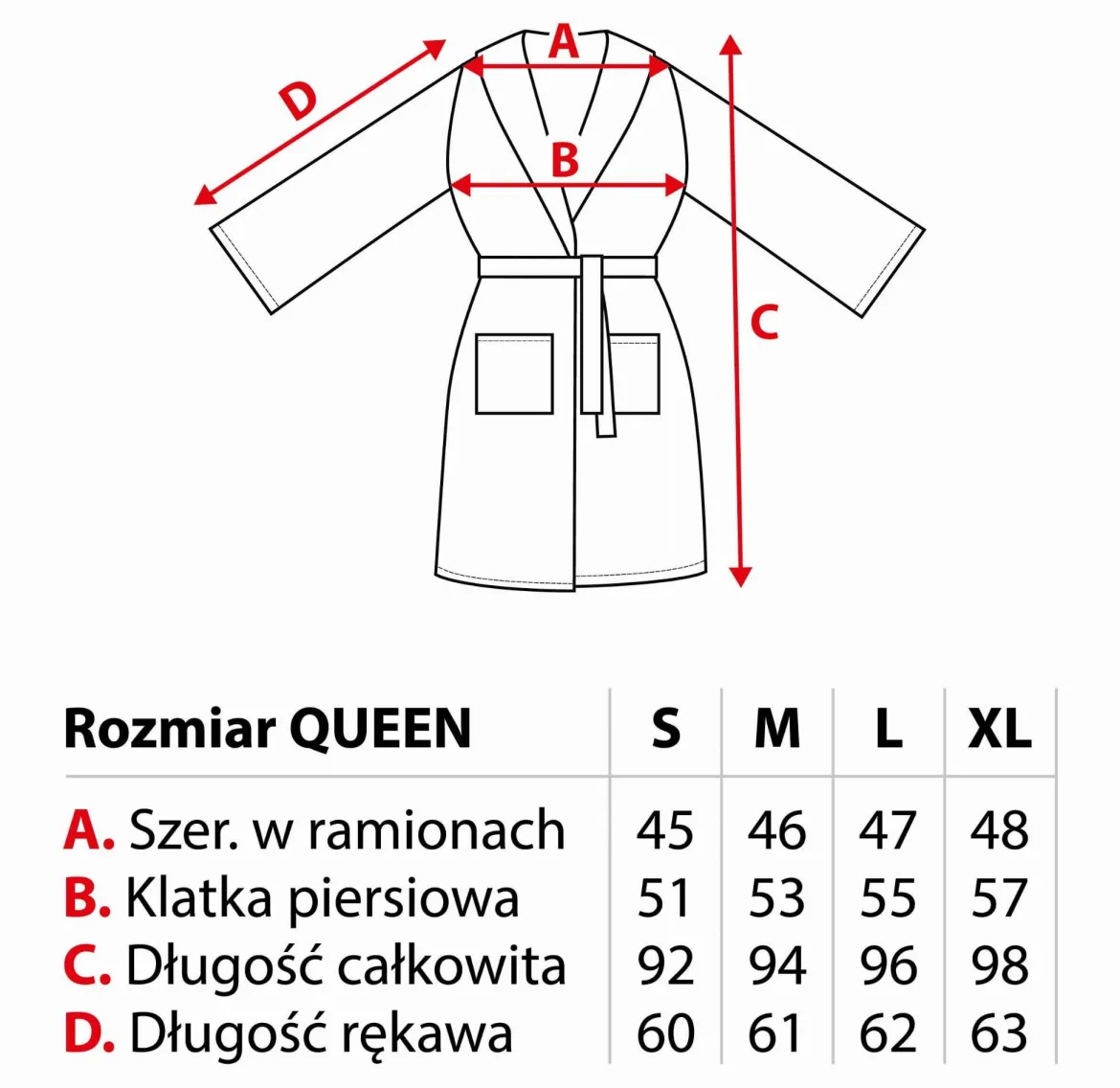 Szlafrok Damski różowy Rozmiar S