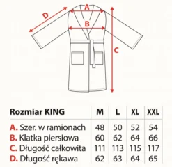 Szlafrok Męski granatowy Rozmiar XXL