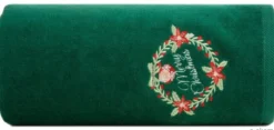 Świąteczny zielony ręcznik kąpielowy 70x140 Merry Christmas